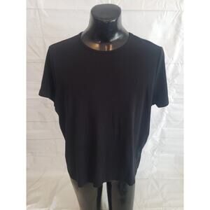 Lauren Ralph Lauren Women's Shirt; Black Short Sleeve T-Shirt - 3XL